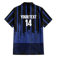 New Zealand Auckland Football Custom Family Matching Long Sleeve Bodycon Dress and Hawaiian Shirt Go City of Sails Est 2025 LT14 - Polynesian Pride