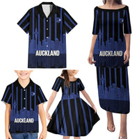 New Zealand Auckland Football Custom Family Matching Puletasi and Hawaiian Shirt Go City of Sails Est 2025 LT14 - Polynesian Pride