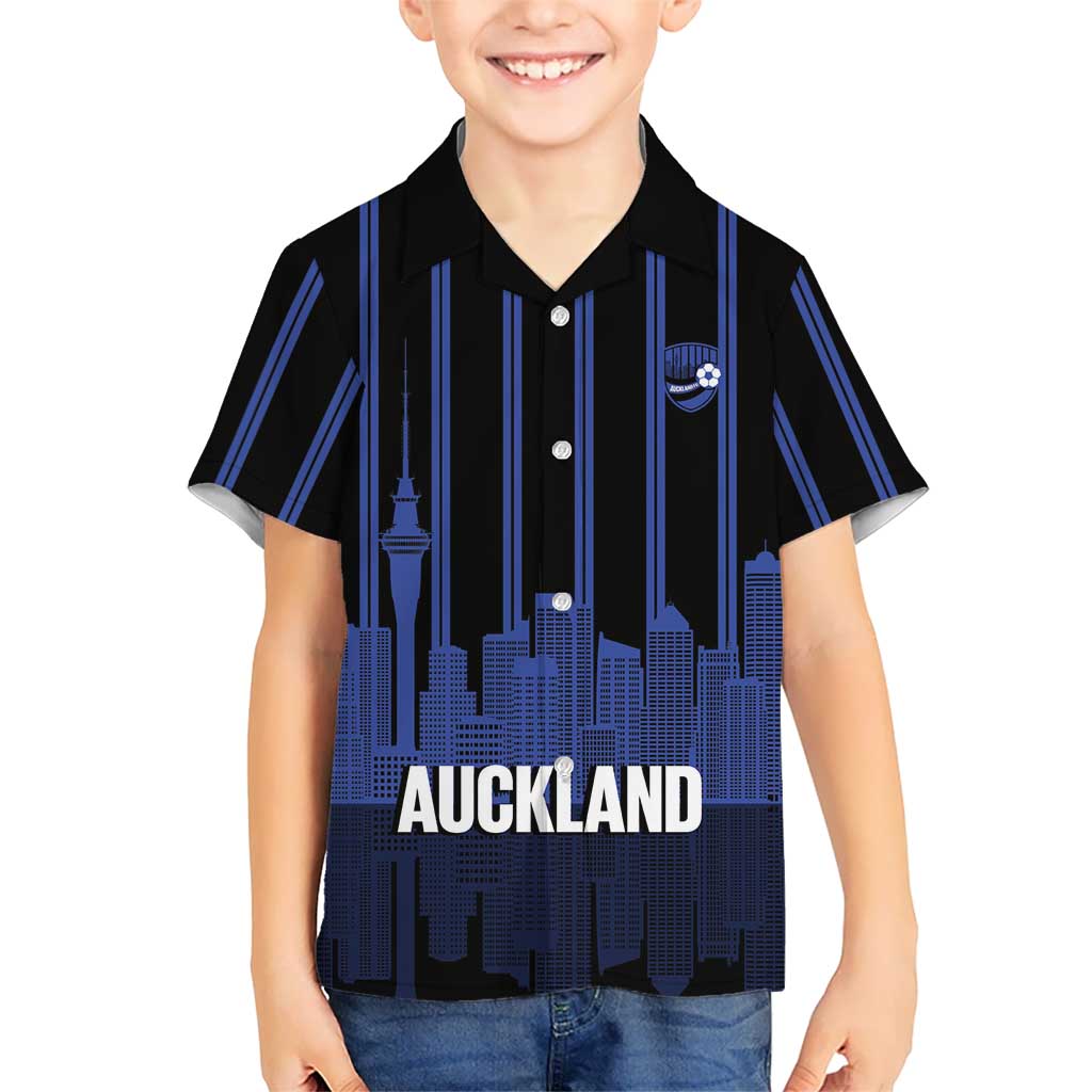 New Zealand Auckland Football Custom Kid Hawaiian Shirt Go City of Sails Est 2025