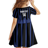 New Zealand Auckland Football Custom Kid Short Sleeve Dress Go City of Sails Est 2025 LT14 - Polynesian Pride