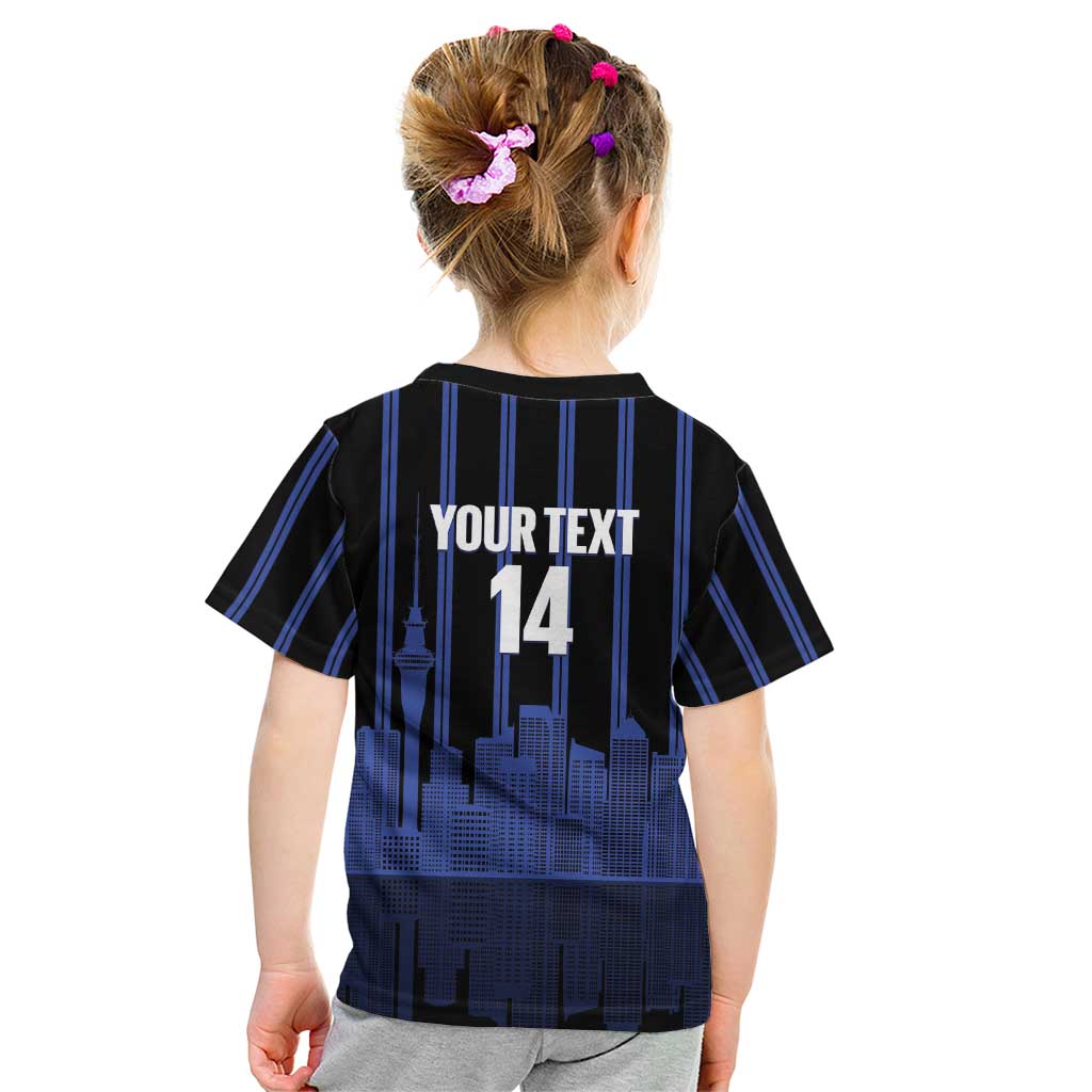 New Zealand Auckland Football Custom Kid T Shirt Go City of Sails Est 2025 LT14 - Polynesian Pride