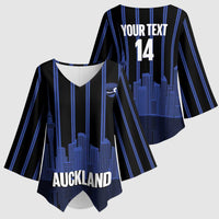 New Zealand Auckland Football Custom Kimono Sleeve Blouse Go City of Sails Est 2025 LT14 - Polynesian Pride
