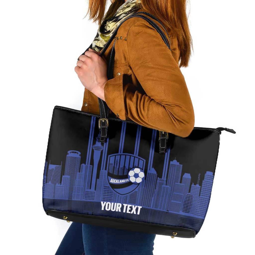 New Zealand Auckland Football Custom Leather Tote Bag Go City of Sails Est 2025