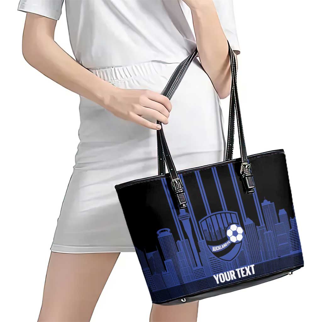 New Zealand Auckland Football Custom Leather Tote Bag Go City of Sails Est 2025