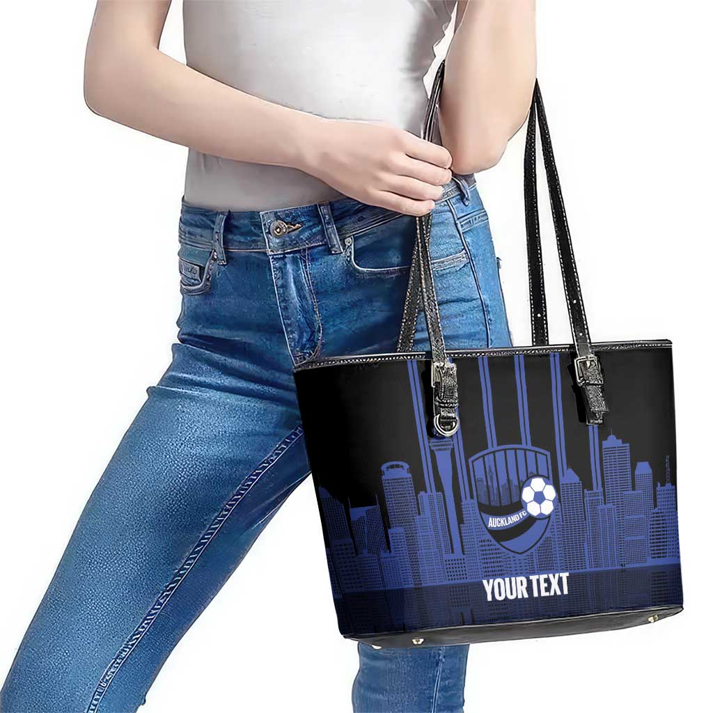New Zealand Auckland Football Custom Leather Tote Bag Go City of Sails Est 2025