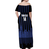New Zealand Auckland Football Custom Off Shoulder Maxi Dress Go City of Sails Est 2025 LT14 - Polynesian Pride