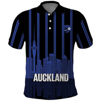 New Zealand Auckland Football Custom Polo Shirt Go City of Sails Est 2025 LT14 Black - Polynesian Pride
