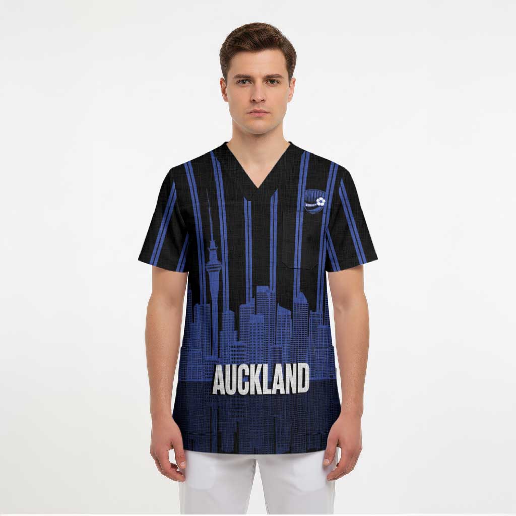 New Zealand Auckland Football Custom Scrub Top Go City of Sails Est 2025