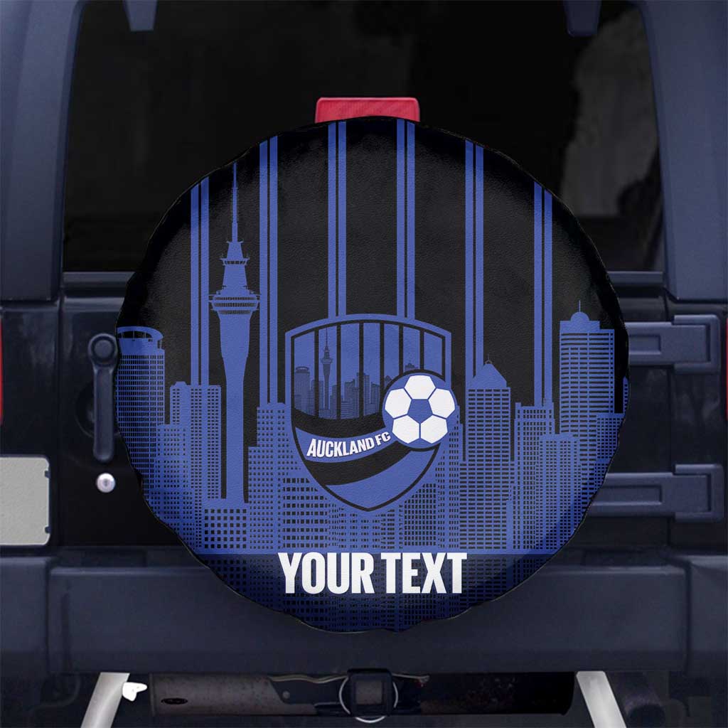 New Zealand Auckland Football Custom Spare Tire Cover Go City of Sails Est 2025 LT14 No hole Black - Polynesian Pride