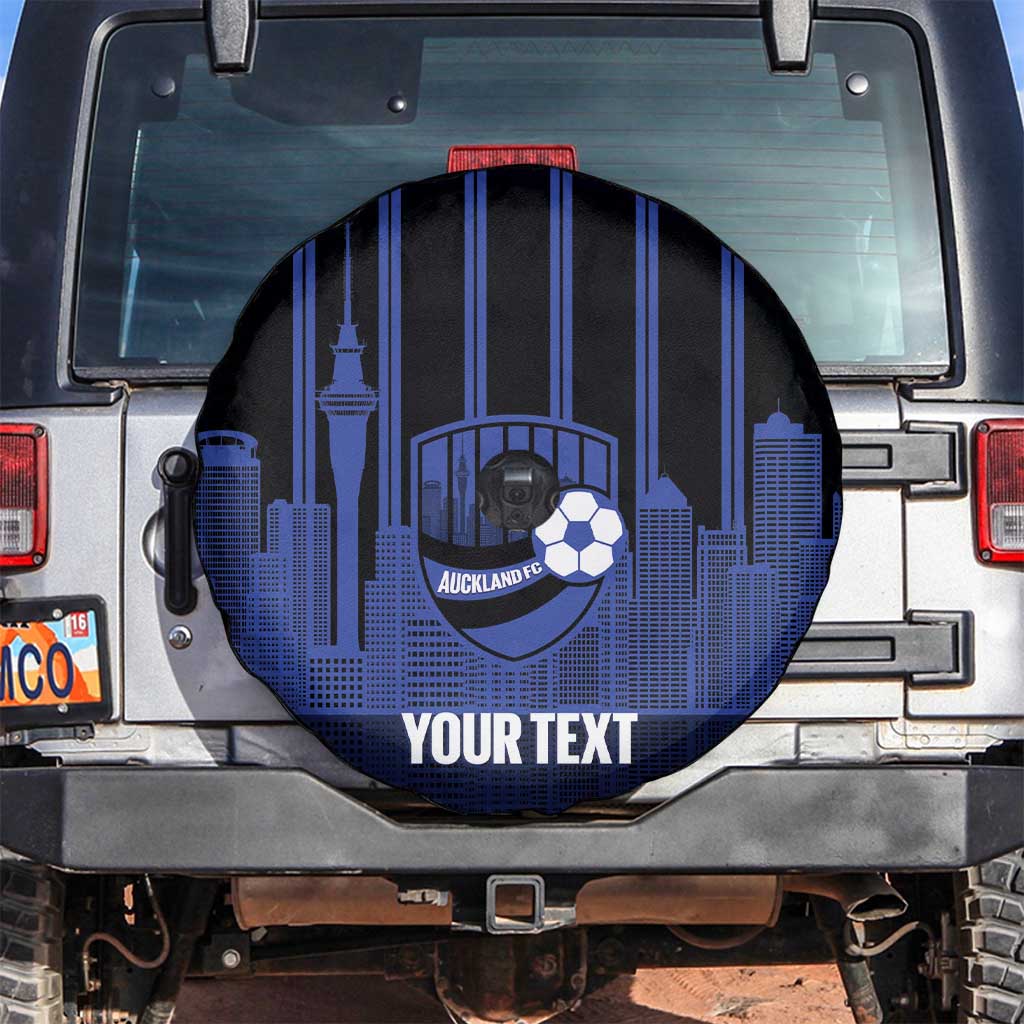 New Zealand Auckland Football Custom Spare Tire Cover Go City of Sails Est 2025 LT14 Black - Polynesian Pride