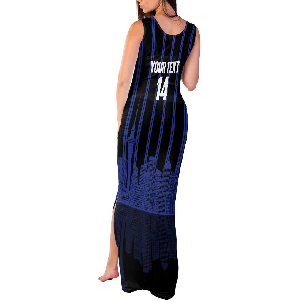 New Zealand Auckland Football Custom Tank Maxi Dress Go City of Sails Est 2025 LT14 - Polynesian Pride