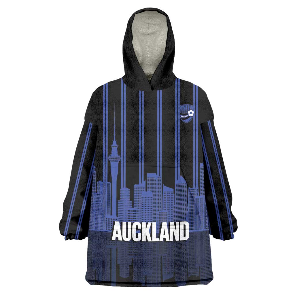 New Zealand Auckland Football Custom Wearable Blanket Hoodie Go City of Sails Est 2025