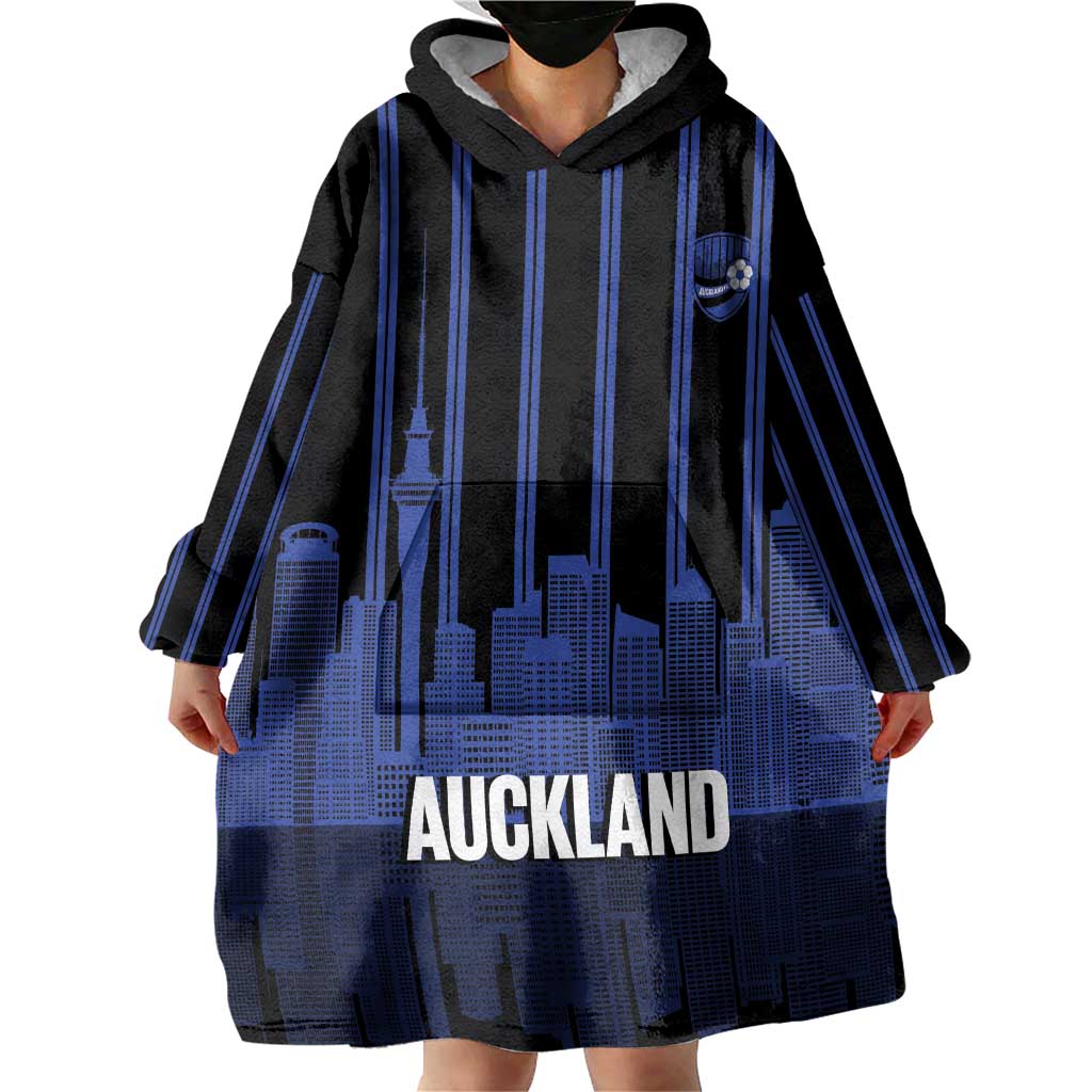New Zealand Auckland Football Custom Wearable Blanket Hoodie Go City of Sails Est 2025