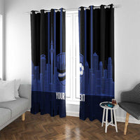 New Zealand Auckland Football Custom Window Curtain Go City of Sails Est 2025 LT14 With Grommets Black - Polynesian Pride