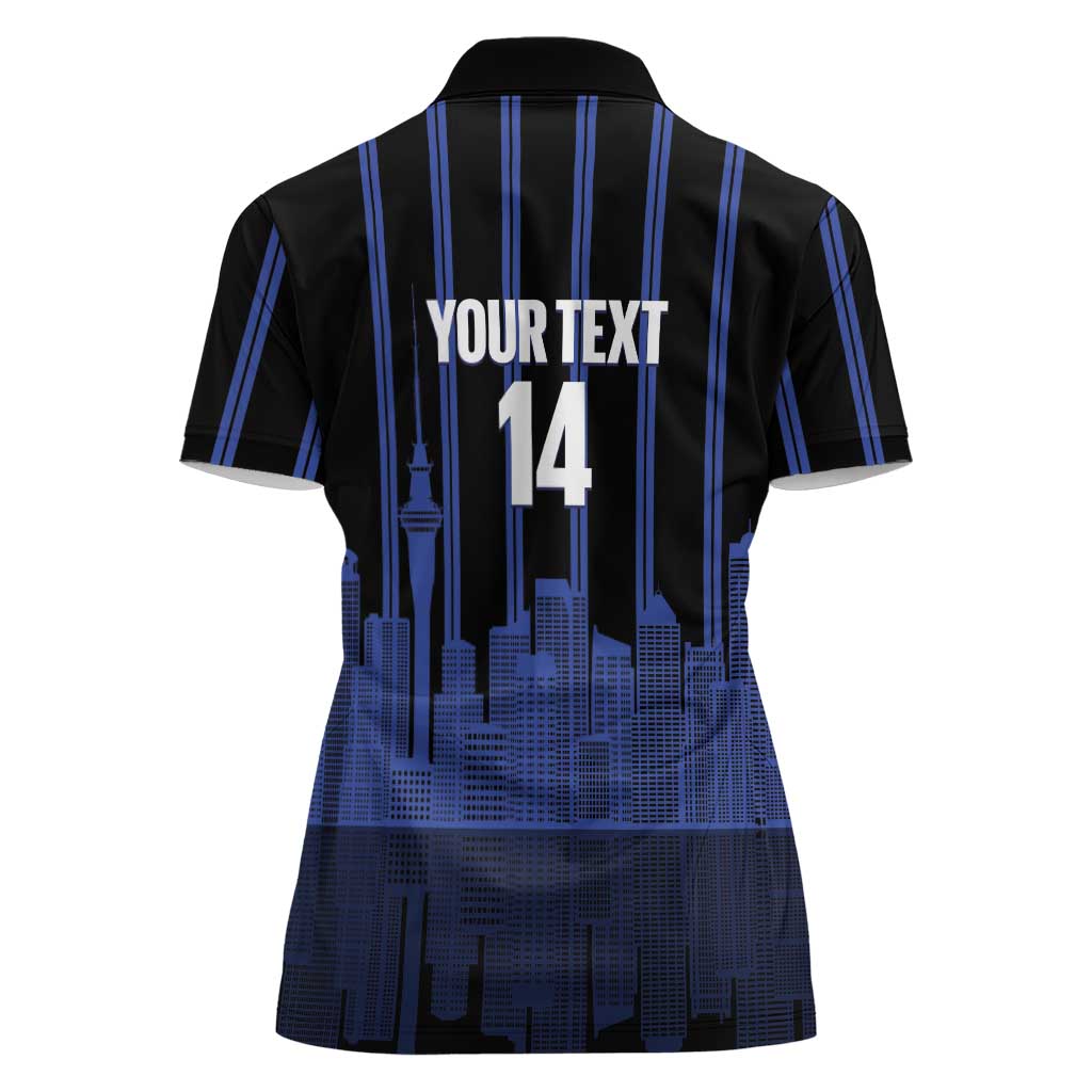 New Zealand Auckland Football Custom Women Polo Shirt Go City of Sails Est 2025 LT14 - Polynesian Pride