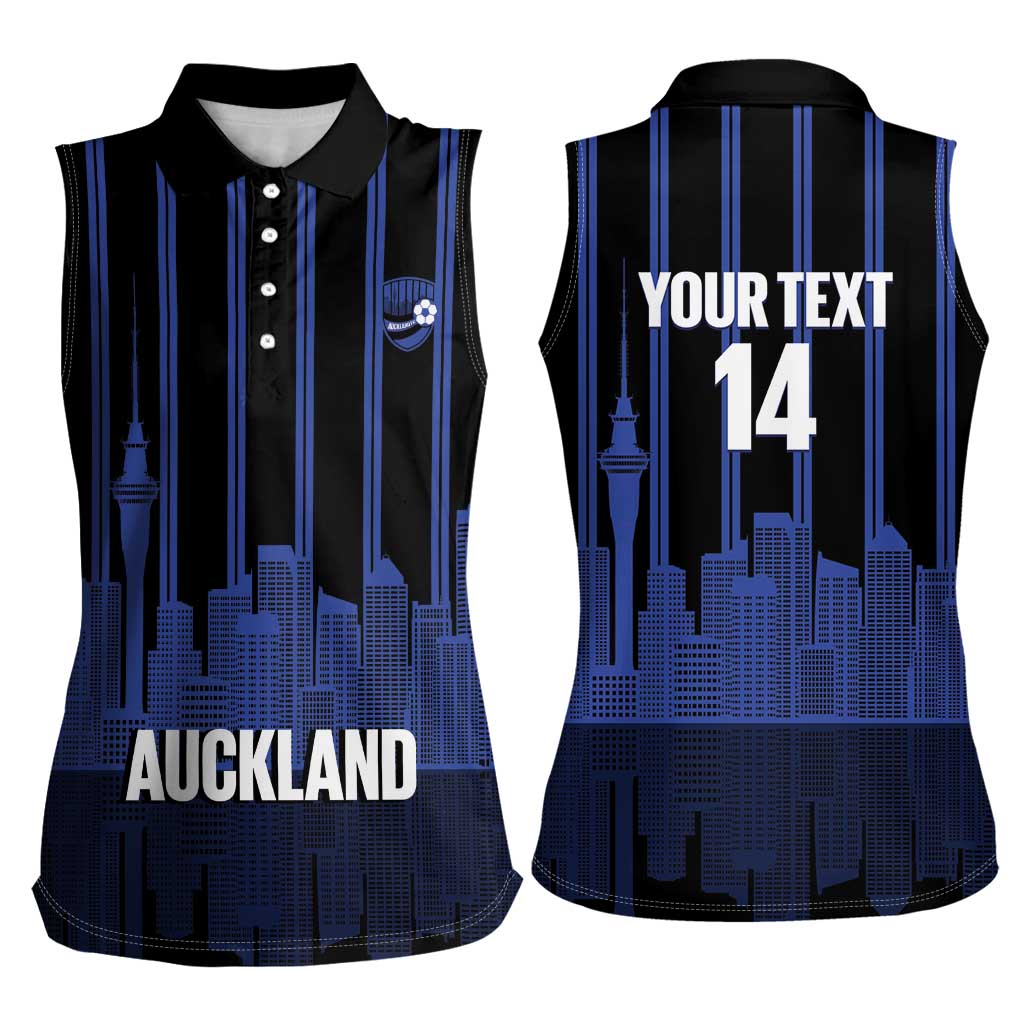 New Zealand Auckland Football Custom Women Sleeveless Polo Shirt Go City of Sails Est 2025 LT14 - Polynesian Pride