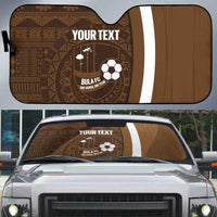 Bula Fiji Football Custom Auto Sun Shade One Vanua One Team Tapa Pattern