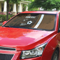 Bula Fiji Football Custom Auto Sun Shade One Vanua One Team Tapa Pattern