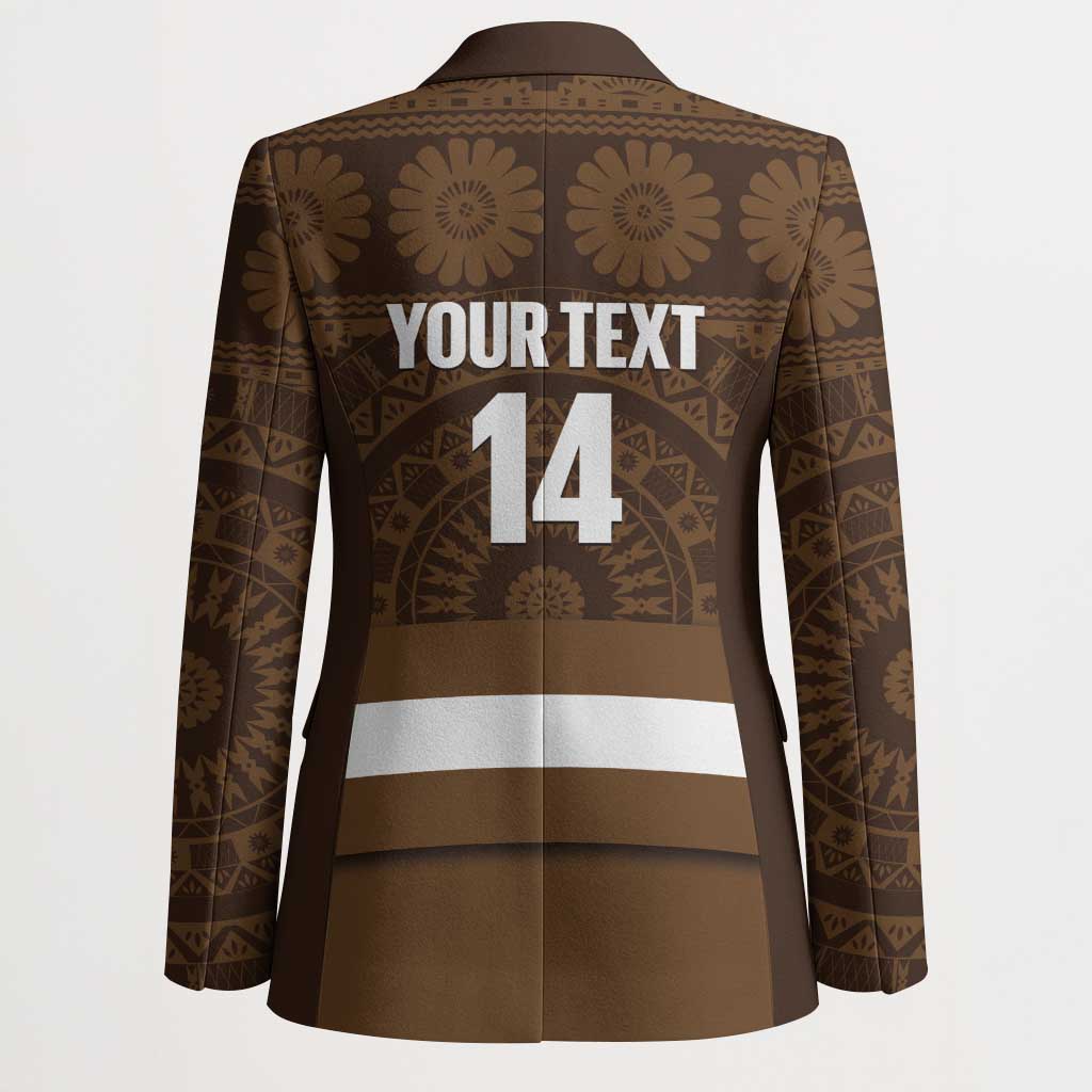 Bula Fiji Football Custom Blazer One Vanua One Team Tapa Pattern