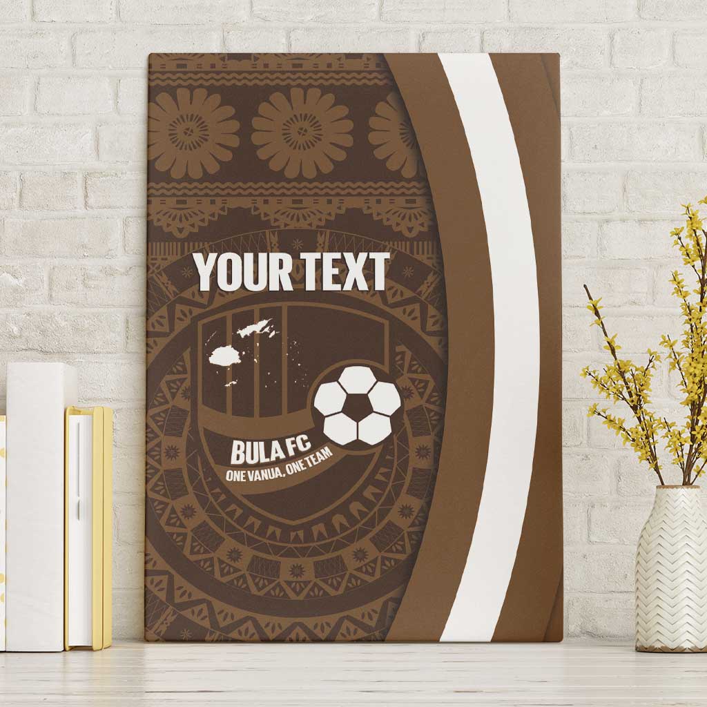 Bula Fiji Football Custom Canvas Wall Art One Vanua One Team Tapa Pattern