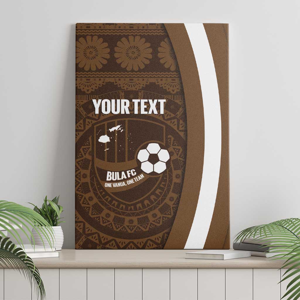 Bula Fiji Football Custom Canvas Wall Art One Vanua One Team Tapa Pattern