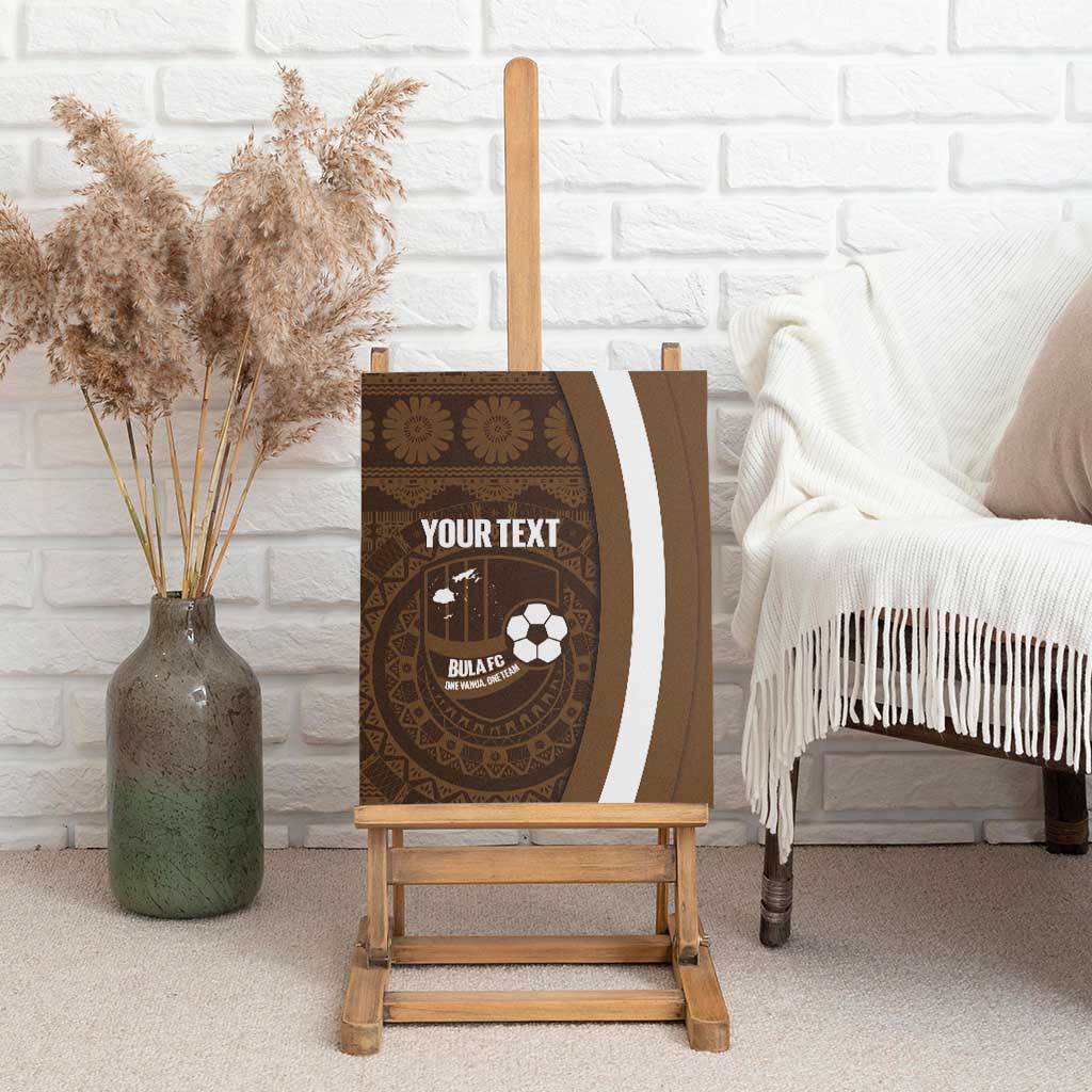 Bula Fiji Football Custom Canvas Wall Art One Vanua One Team Tapa Pattern