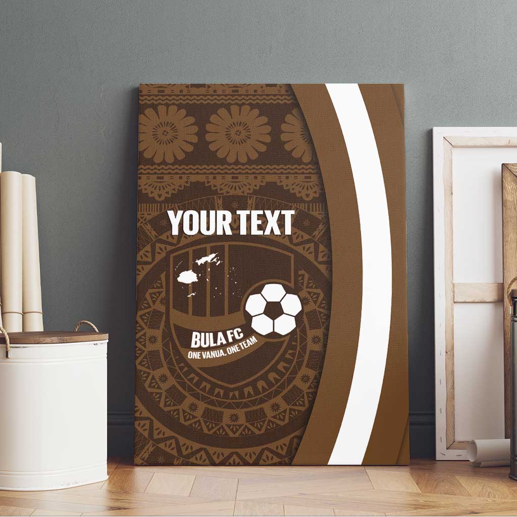 Bula Fiji Football Custom Canvas Wall Art One Vanua One Team Tapa Pattern