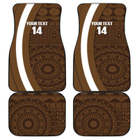 Bula Fiji Football Custom Car Mats One Vanua One Team Tapa Pattern