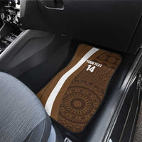 Bula Fiji Football Custom Car Mats One Vanua One Team Tapa Pattern