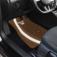 Bula Fiji Football Custom Car Mats One Vanua One Team Tapa Pattern