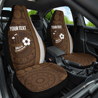 Bula Fiji Football Custom Car Seat Cover One Vanua One Team Tapa Pattern LT14 One Size Brown - Polynesian Pride
