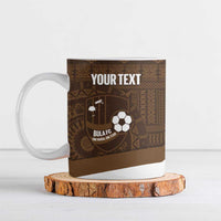Bula Fiji Football Custom Ceramic Mug One Vanua One Team Tapa Pattern
