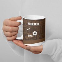 Bula Fiji Football Custom Ceramic Mug One Vanua One Team Tapa Pattern
