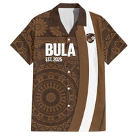 Bula Fiji Football Custom Family Matching Off Shoulder Maxi Dress and Hawaiian Shirt One Vanua One Team Tapa Pattern
