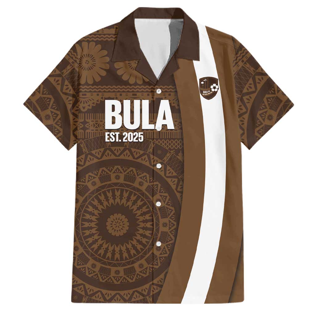 Bula Fiji Football Custom Family Matching Puletasi and Hawaiian Shirt One Vanua One Team Tapa Pattern