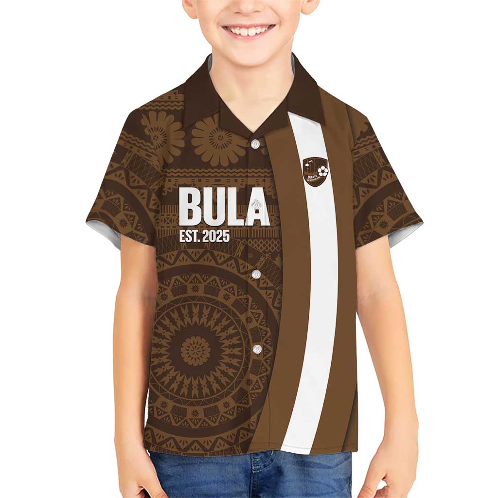 Bula Fiji Football Custom Family Matching Puletasi and Hawaiian Shirt One Vanua One Team Tapa Pattern