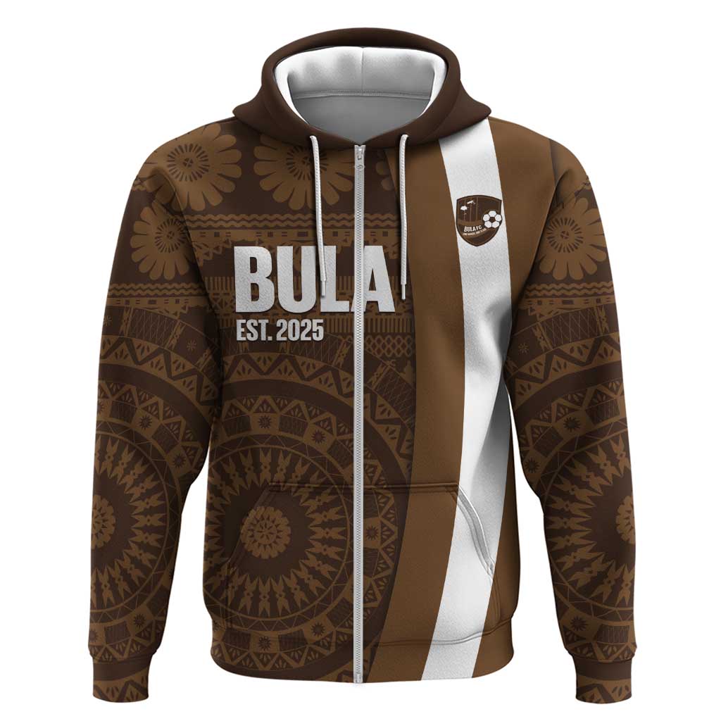 Bula Fiji Football Custom Hoodie One Vanua One Team Tapa Pattern