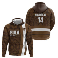 Bula Fiji Football Custom Hoodie One Vanua One Team Tapa Pattern