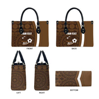 Bula Fiji Football Custom Leather Bag One Vanua One Team Tapa Pattern LT14 - Polynesian Pride