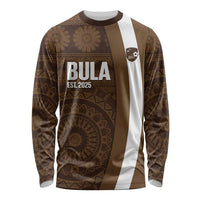 Bula Fiji Football Custom Long Sleeve Shirt One Vanua One Team Tapa Pattern