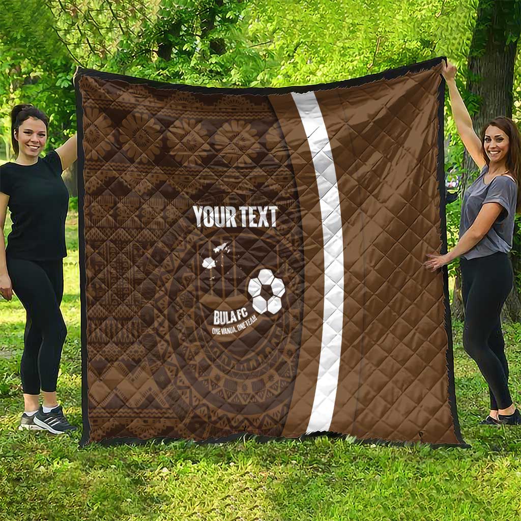 Bula Fiji Football Custom Quilt One Vanua One Team Tapa Pattern