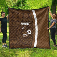 Bula Fiji Football Custom Quilt One Vanua One Team Tapa Pattern