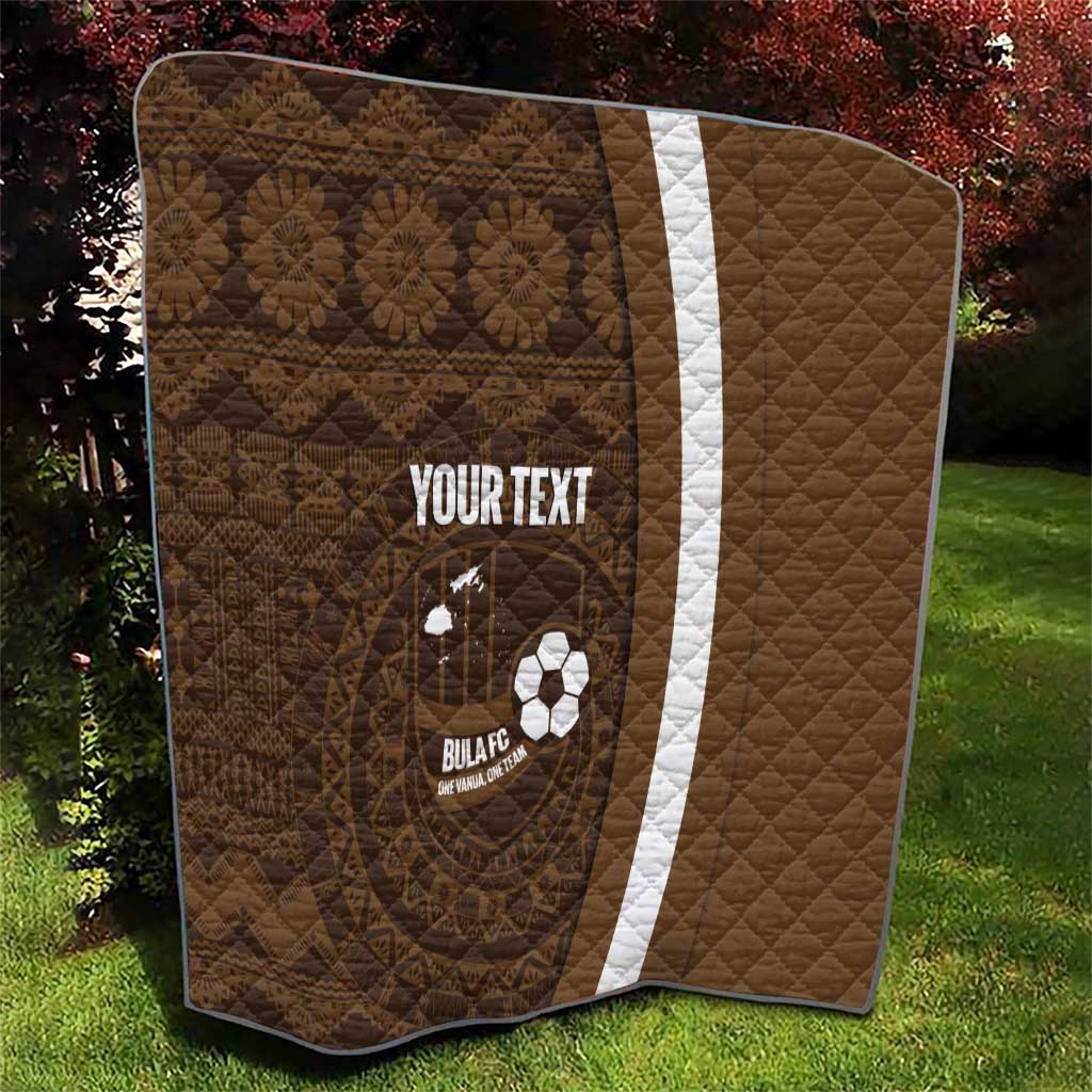 Bula Fiji Football Custom Quilt One Vanua One Team Tapa Pattern