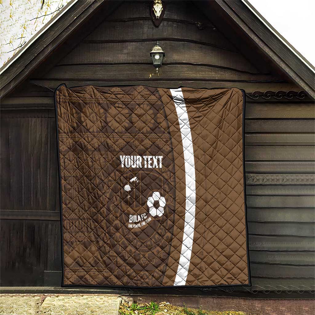 Bula Fiji Football Custom Quilt One Vanua One Team Tapa Pattern