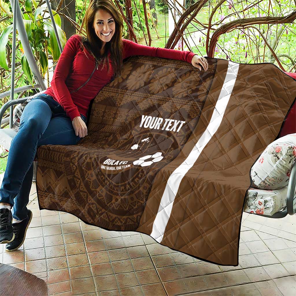 Bula Fiji Football Custom Quilt One Vanua One Team Tapa Pattern