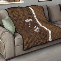 Bula Fiji Football Custom Quilt One Vanua One Team Tapa Pattern
