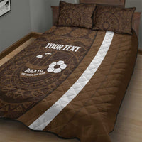 Bula Fiji Football Custom Quilt Bed Set One Vanua One Team Tapa Pattern