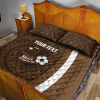 Bula Fiji Football Custom Quilt Bed Set One Vanua One Team Tapa Pattern