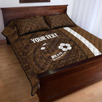 Bula Fiji Football Custom Quilt Bed Set One Vanua One Team Tapa Pattern
