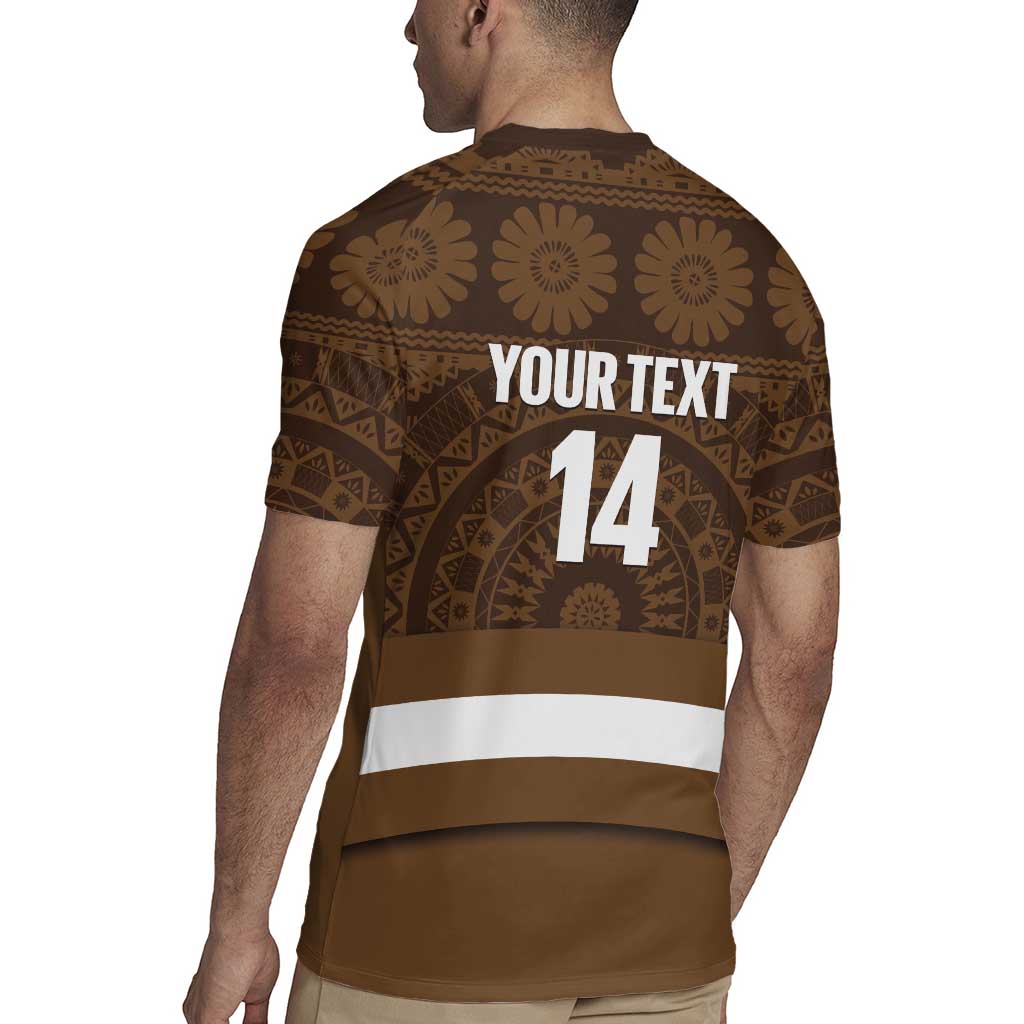 Bula Fiji Football Custom Rugby Jersey One Vanua One Team Tapa Pattern